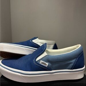 Vans Women’s Blue Slip-On Comfy Cush